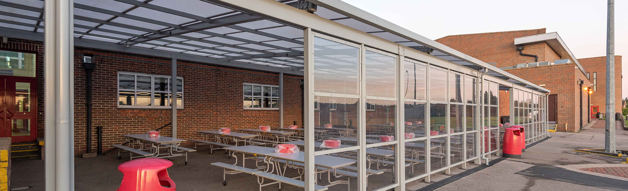 Outdoor Dining Canopies for Marshalls Park Academy